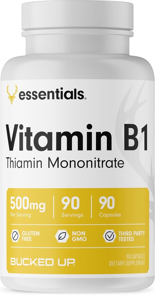 Lisatud vitamiin B1 500mg kapslid, olulised (90 serveerimist)