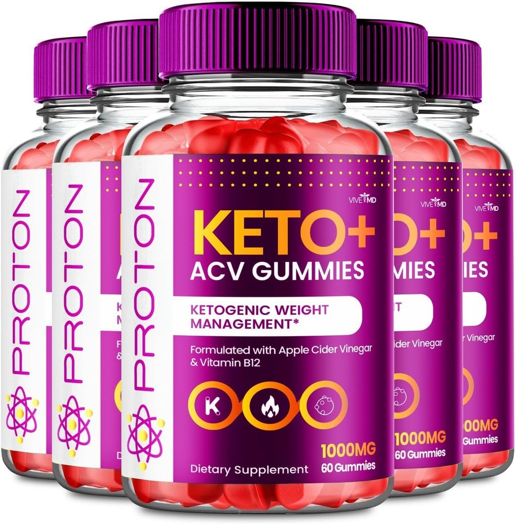 VIVE MD Proton Keto ACV Gummies Advanced Weight Management, Protein Keto ACV Gummies, Proton Keto Plus Gummies koos Apple Cider Äädikas Supplement 1000mg, Proton Keto + ACV Gummies Reviews (5 Pack)
