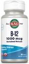 KAL-vitamiin B12 1000mcg, püsivalt vabastav toidulisand tervisliku energia, ainevahetuse, südame tervise, närvide ja punaste vereliblede toetamiseks, pikaajaline valem, vegan, 100 serveerimist, 100 tabletti