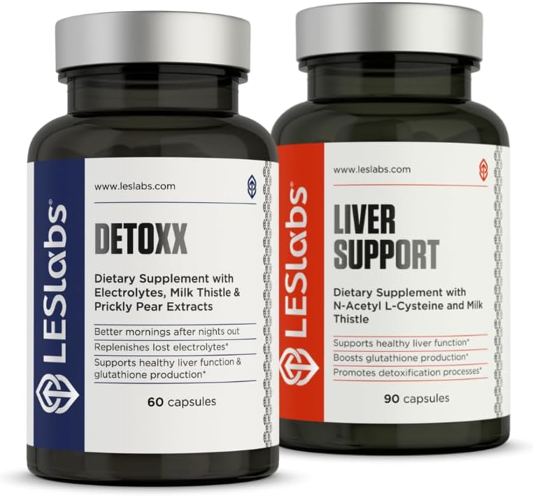 LES Labs Detoxx ja Maks Toetavad Duo- Bundle Tervisliku Maksafunktsiooni, Glutatiooni Tootmise Ja Detoksifikatsiooni