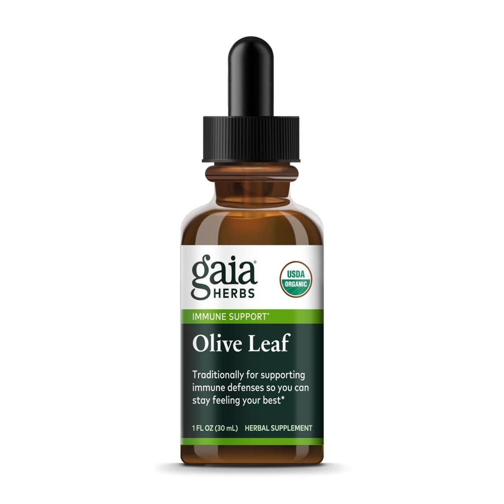 Gaia maitsetaimed Oliivileht 1 Fl Oz, vedel ekstrakt