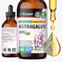 BIO KRAUTER Astragalus Tinktuur - Astragalus Juurekstrakt immuunsüsteemi toetuseks - Alkohol ja suhkruvaba - kõrge imendumine - Vegan tilgad 4 Fl.Oz.