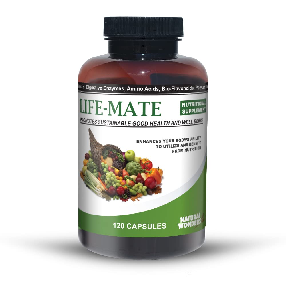 Natural Wonders Life Mate – Multivitamiinilisand | Sünnieelsed multivitamiinid naistele, kellel on toitumis- ja immuuntoetus | Energialisandid meestele ja naistele (120 kapslit)