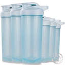 ShakerZoo-6 Pack-Protein Shaker pudelid valgusegude jaoks, Shaker Cups valgu raputamiseks, 3 tk 24 untsi ja 3 tk 20 untsi (sinine)