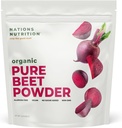 Puhta suhkrupeedi juurepulber Orgaaniline - lämmastikoksiidi ringlus Superfood, toetab verevoolu ja südame tervist - suurendada vastupidavust ja looduslikku energiat, 30+ serveerimist (1 LB kott)