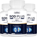 Superoksiid Dismutase Supplement 500mg - SOD Plus koos liposomaalse glutatiooni, AKG, rohelise tee ekstrakti, L-arginiin, lüsiin, resveratrool ja E-vitamiin immuunsüsteemi toetuseks, Antioksüdant 180 kapslit