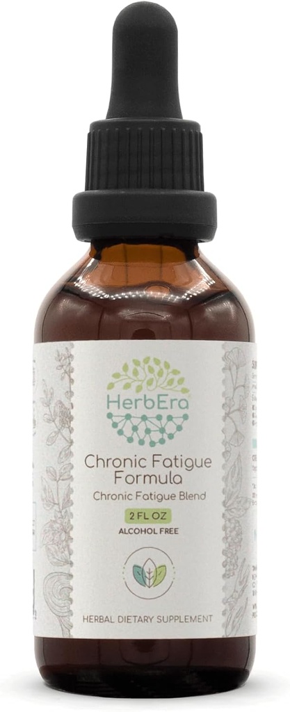 HerbEra kroonilise väsimuse valem B60 Alkoholivaba ekstrakt tinktuur: Siberi ženšenni juur, Ashwagandha juur, lagritsa juur, Ginkgo Biloba Leaf, Reishi seen. Krooniline väsimus Blend 2 Fl Oz