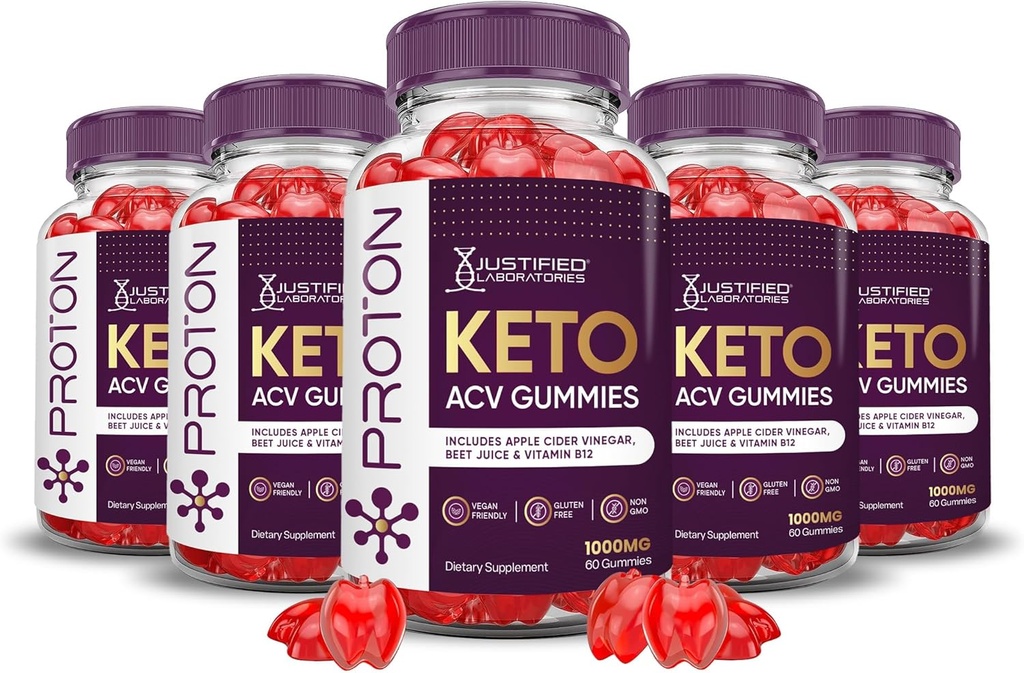 Põhjendatud Laboratories (5 Pack Prootoni Valk Keto ACV Gummies Advanced Formula 1000MG Prootoni Boost Formuleeritud Granaatõunapeedi Mahl Pulber B12 Vegan Non GMO 300 Gummys