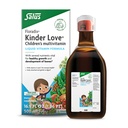 Floradix Kinder Love Laste multivitamiinid - Taimne täiendus - Vedel multivitamiin lastele - Vitamiinid A, C, D & E, Kaltsium & More - Taimetoitlane, Mitte-GMO, Gluteenivaba - 16,9 fl oz