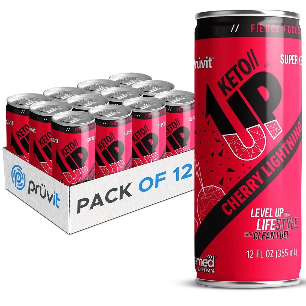 Cherry Lightning Keto / Up® Drink - Valmis joomiseks Ketoonid keskenduda meestele ja naistele - 12 Pack