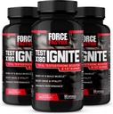 FORCE FACTOR Test X180 Ignite, Testosterooni Booster & Fat Burner meestele, Testosterooni täiendus, mis aitab ehitada lihaseid, suurendada energiat ja suurendada elujõudu ja jõudlust, 60 Count (Pack of 3)