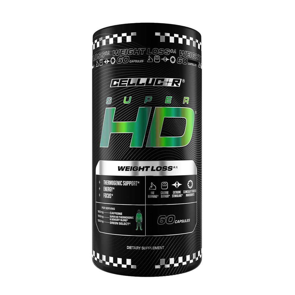 Cellucor SuperHD termogeenne rasvapõletaja Kaalulangus täiendus, isu vähendav ja energia suurendaja Capsimax, roheline tee ekstrakt, 160mg kofeiin ja rohkem 60 kapslit (pakendamine võib varieeruda)