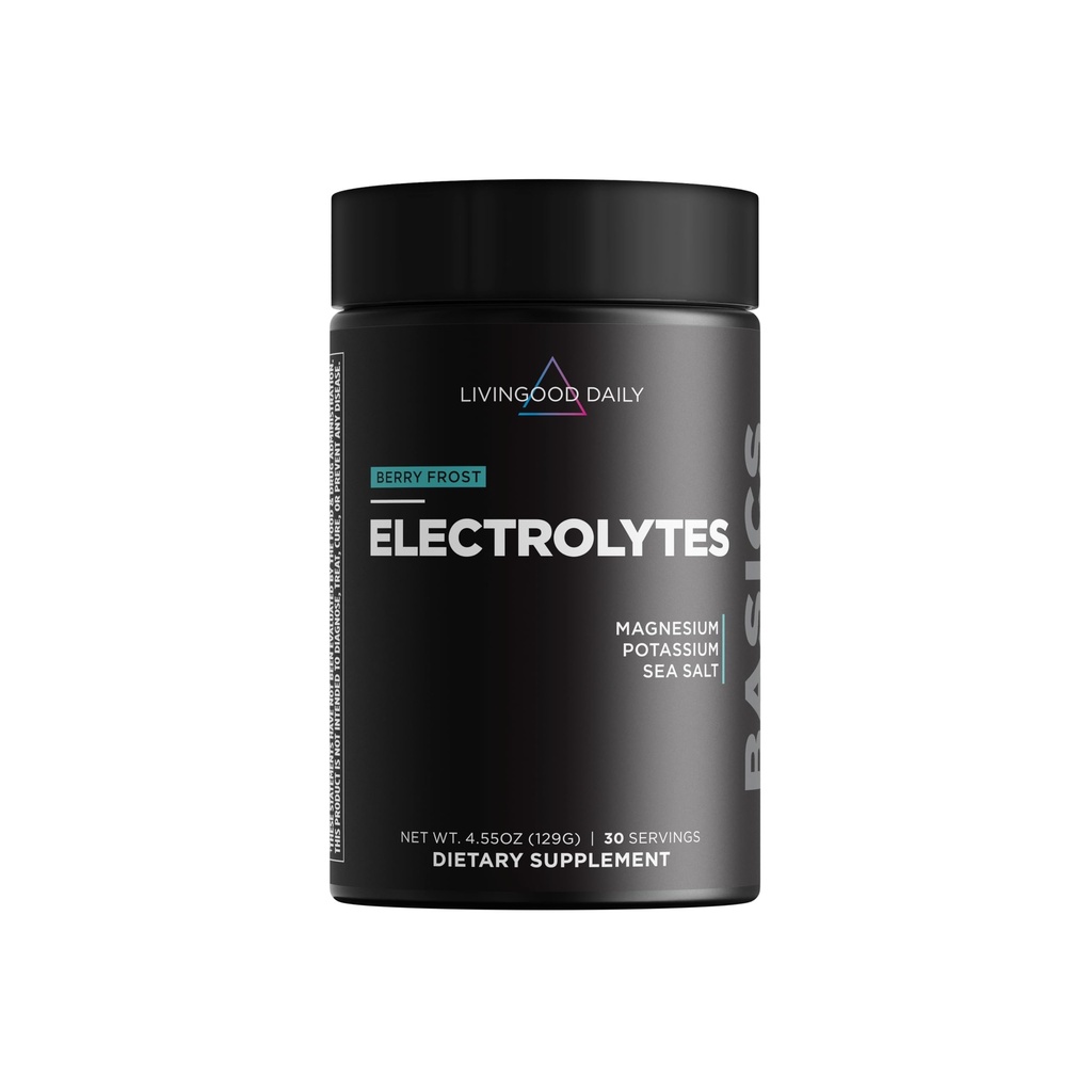 Livingood Daily Elektrolüüdid Pulber, Elektrolüütide Hüdreerimine Jook Segu C-vitamiini, Magneesiumi, Tauriini Ja Meresoolaga, Elektrolüütide Täiendus Energia Ja Hüdrastus, Keto, Berry Frost Maitse, 30 Srvgs