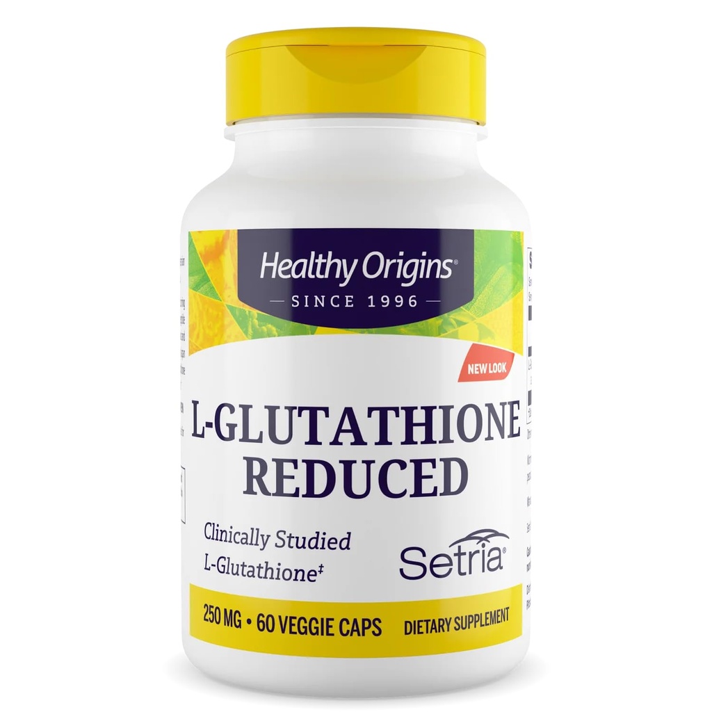 Tervislik päritolu L-glutatioon 250 mg (Setria, Non-GMO, Gluteenivaba, Antioksüdant, Immune Support, Skin Support), 60 Veggie Caps