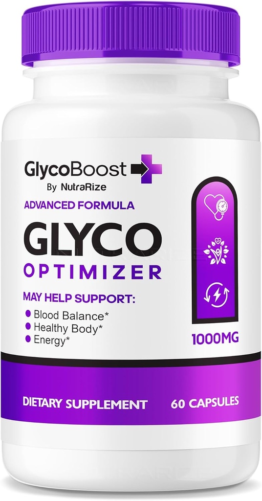 NutraRize GlycoBoost - ametlik Glyco Boost veretoetus valem, kõik looduslikud kapslid tervislikuks ja stabiilseks tasemeks, GlycoBoosti veresoonte puhastaja, Glyco Boost Optimizer (60 kapslit)