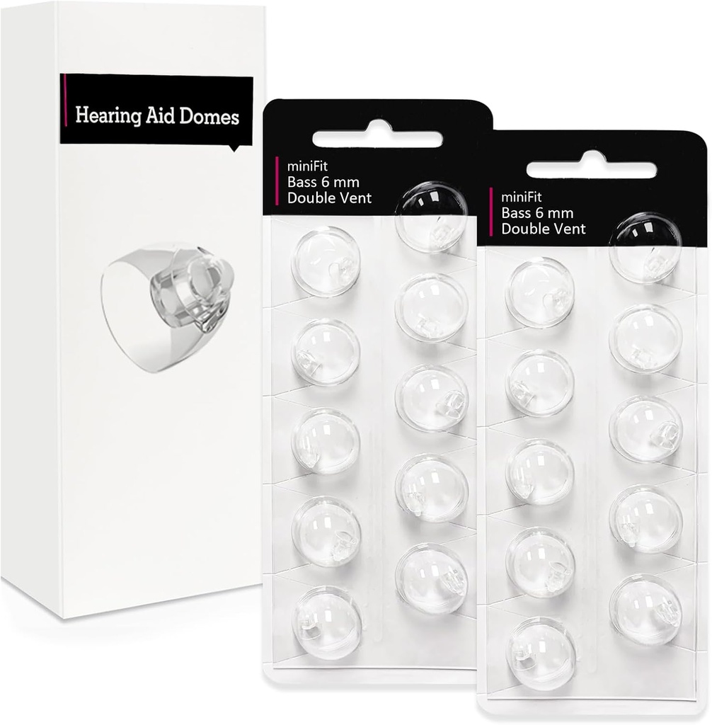 Double Vent 6mm-Hearing Aid Domes for Oticon Minifit, Oticon Kuulmisabi tarvikud, Asendusosad Aksessuaarid Universal Oticon Domes for Kuulmisabivahendite Puhastuskomplektid (20 Tcs)