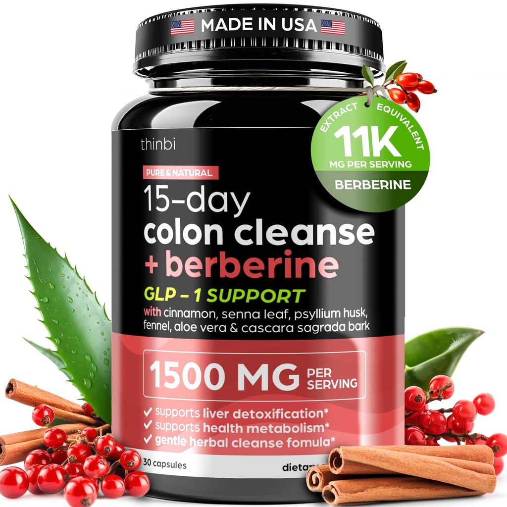 Täiustatud Ketogenic Colon Cleanse koos Berberine 1500mg - 15 päeva Parasiidi Detox meestele ja naistele - ekstra tugevus valem Senna Leaf kiire kõhukinnisuse leevendamiseks, soolestiku tervis ja Blokeerimine vähendamine