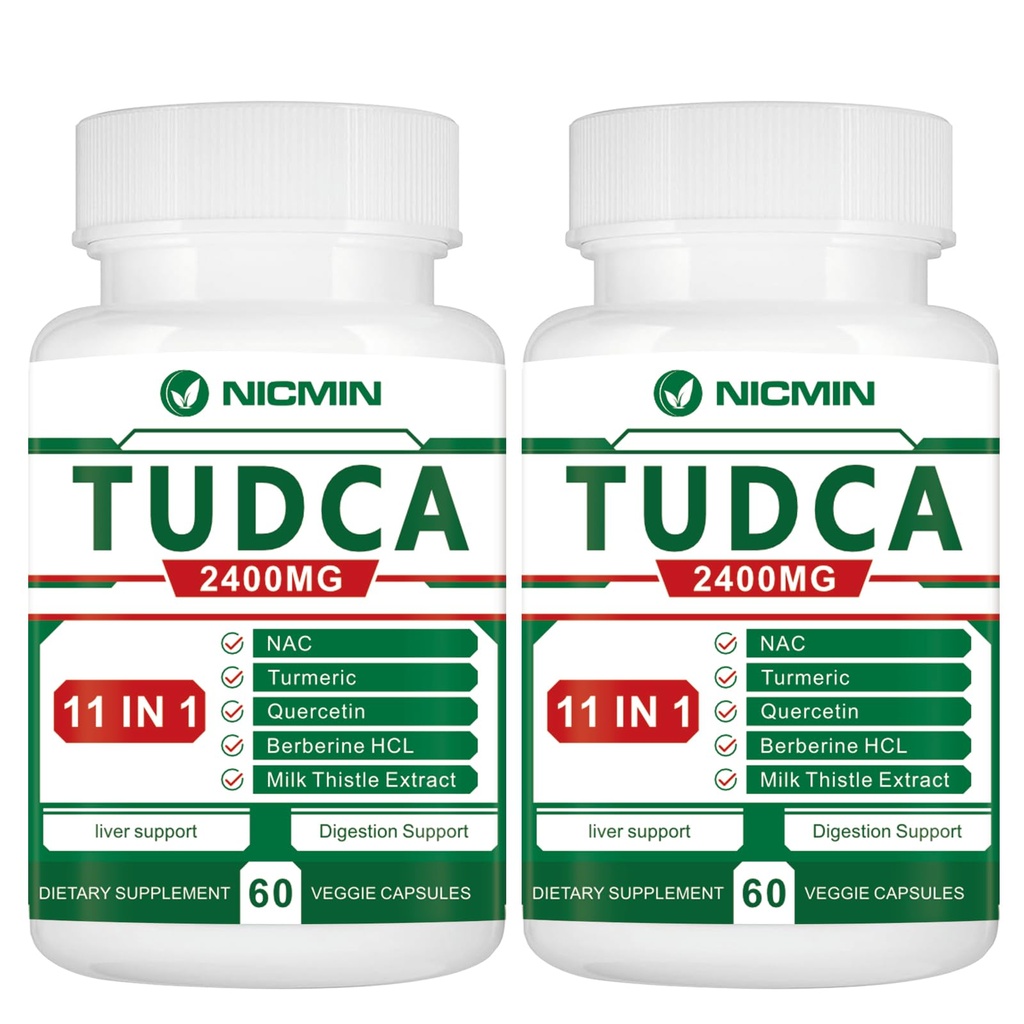 TUDCA täiendused 2400MG, maksa detoksi ja sapipõie puhastamise sapisoolade kompleks, meeste ja naiste vananemisvastane aine, seedetrakti tervis 120 kapslit