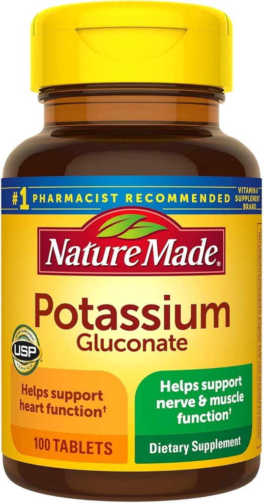 Nature Made Kaaliumglükonaat 550 mg, 100 tabletti