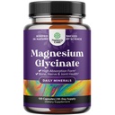 Puhas magneesiumglütsinaat Täiendus 500mg - Magneesium une ja puhkekapslid meestele ja naistele - Maitsestamata Vegani kõrge imendumispillid lõõgastustoetuseks - 120 loend