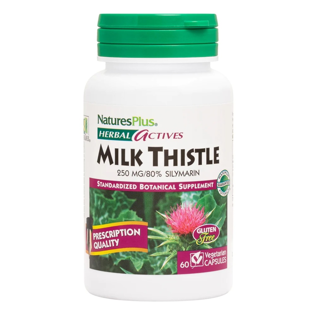 NaturesPlus Taimne Tegutseb Piimaohakas - 60 Kapslit - Mitte-GMO, Vegan, Gluteenivaba - 60 Servings