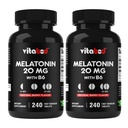 Melatoniin 20 mg - 240 Kiiresti lahustuvad tabletid - ravimivaba - looduslik marjamaitse - taimetoitlane, mitte-GMO, gluteenivaba 240 loend (pakk 2)