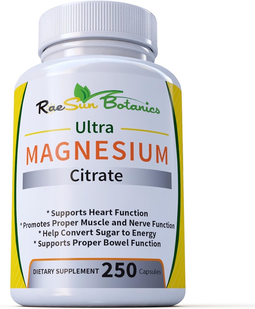 Ultra Magneesiumtsitraat 250ct Reguleeritav annuse valem Lihtne neelata!
