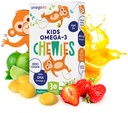 Omega 3 Gummies - Ultra-High DHA närimisgeel - Omega 3 lastele toetab aju ja silmade tervist - suhkruvaba looduslik puuviljamaitse - Kids Omega 3 kalaõli kummikud (30 krahv)