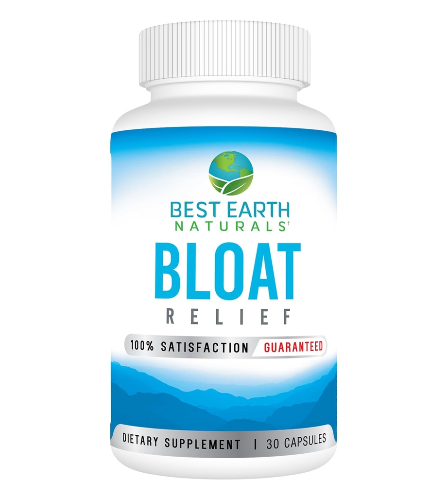Bloat Relief - veelisandiga Dandelion, roheline tee, Jõhvikas, õunasiidri äädikas & More 30 Count