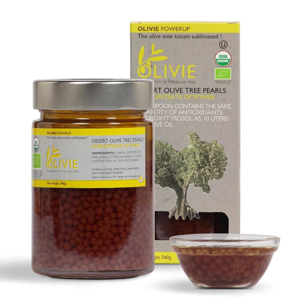 Orgaaniline oliivilehe ekstrakt Kapslid, PowerUp Pärlid OLIVIE, Antioksüdantsete Polüfenoolide Täiendus, Oliiviõli Scrub nahale, Immune Support, 340 g