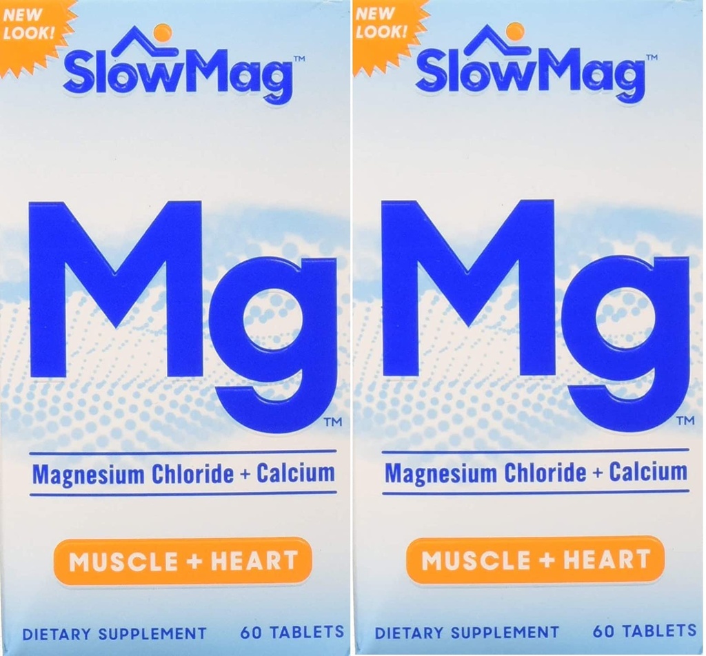 Aeglane Mag Magneesiumkloriid Kaltsiumiga, Pakend võib varieeruda, 60 loend (2. pakk)
