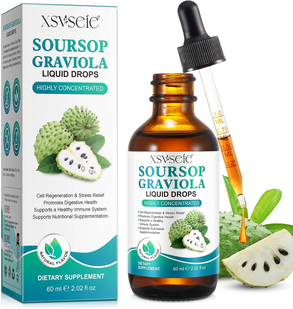 Soursop Bitters Vedelik, Soursop Graviola Vedelik tilgad Looduslik Multivitamiin Soursop Leaf Ekstrakti tilgad Soursop Oil meestele ja naistele