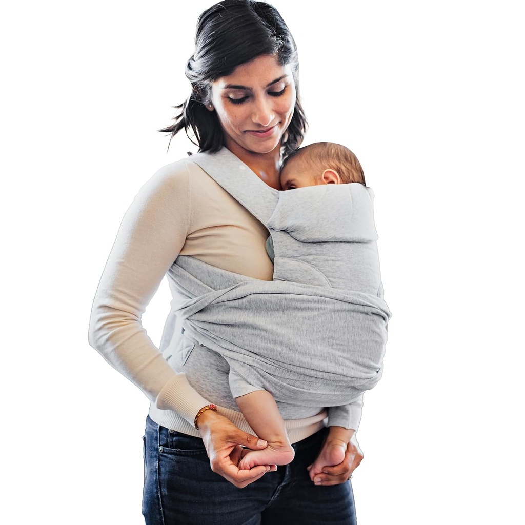 Boppy ComfyGrow Baby Carrier, 7-35lbs, Dove Gray, vastsündinud väikelapsele 3 kandepositsiooniga, 3-astmeline reguleeritav iste ja pea tugi, puuvillane kangas
