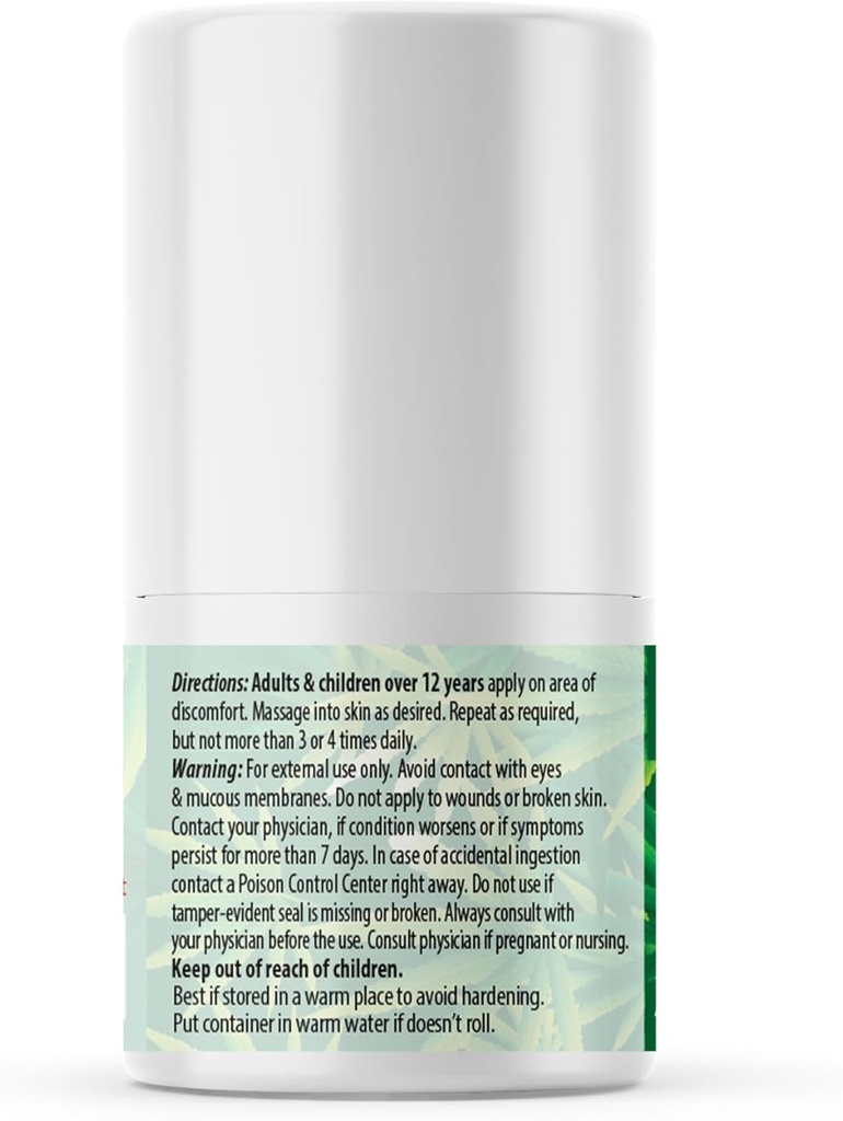 ANUMED Kanepi Roll-On 4000mg Valu leevendamine. Kiire tegutsemine, pikk kestev, maksimaalne tugevus Arnica + kurkum põletikuvastaseks, looduslikuks taastumiseks, liigeseks, lihaseks, närvivalu leevendamiseks 2 pakendit (1oz)