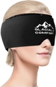 Glacial Comfort Migreen Relief Cap - külm ravi ja kompressioon peavalu leevendamiseks, reguleeritav ja korduvkasutatav, freezable, lõhnatu, mitte-toksiline, mugav sobivus kõigile pea suurused, emadepäeva kingitus idee.