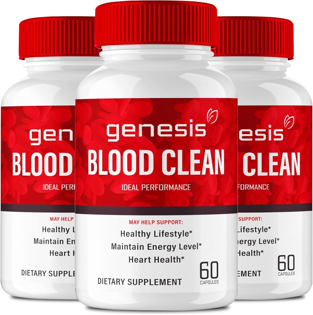 Genesis Blood Clean kapslid - Advanced Formula Supplement maksimaalse tugevuse jaoks - looduslik veresoonte puhastaja, GenesisBlood Clean Pills, GenesisBloodClean Pastillas Arvustused (3 Pack)