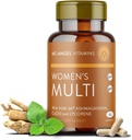 Mt. Angeli vitamiinid - igapäevased naised multivitamiinid - täiskasvanute valem raua, kaltsiumi, KSM-66 Ashwaganda ja parimate naiste vitamiinide võimas patenteeritud taimesegu - 60 loend kapslit