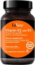 K1-vitamiin K2 - toetab luude ja vereringe tervist - K2-vitamiin MK7 ja K1 ning fütonadioon - 30 taimekapslit