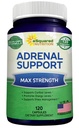 aSquared Nutrition Adrenal Support & Cortisol Manager Supplement (120 kapslit)-Adrenal Health w / Vitamiin C kompleks pillid, et toetada väsimuse ja stressi leevendamist-Ashwagandha, L-türosiin, Rhodiola & ženšenn