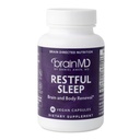 Dr Amen brainMD Restful Sleep - 60 kapslit - soodustab lõdvestumist ja rahulikkust, sisaldab melatoniini, valerianit, GABA & magneesiumi, mitte-harrastuste moodustamist - gluteenivaba - 15 serveerimist