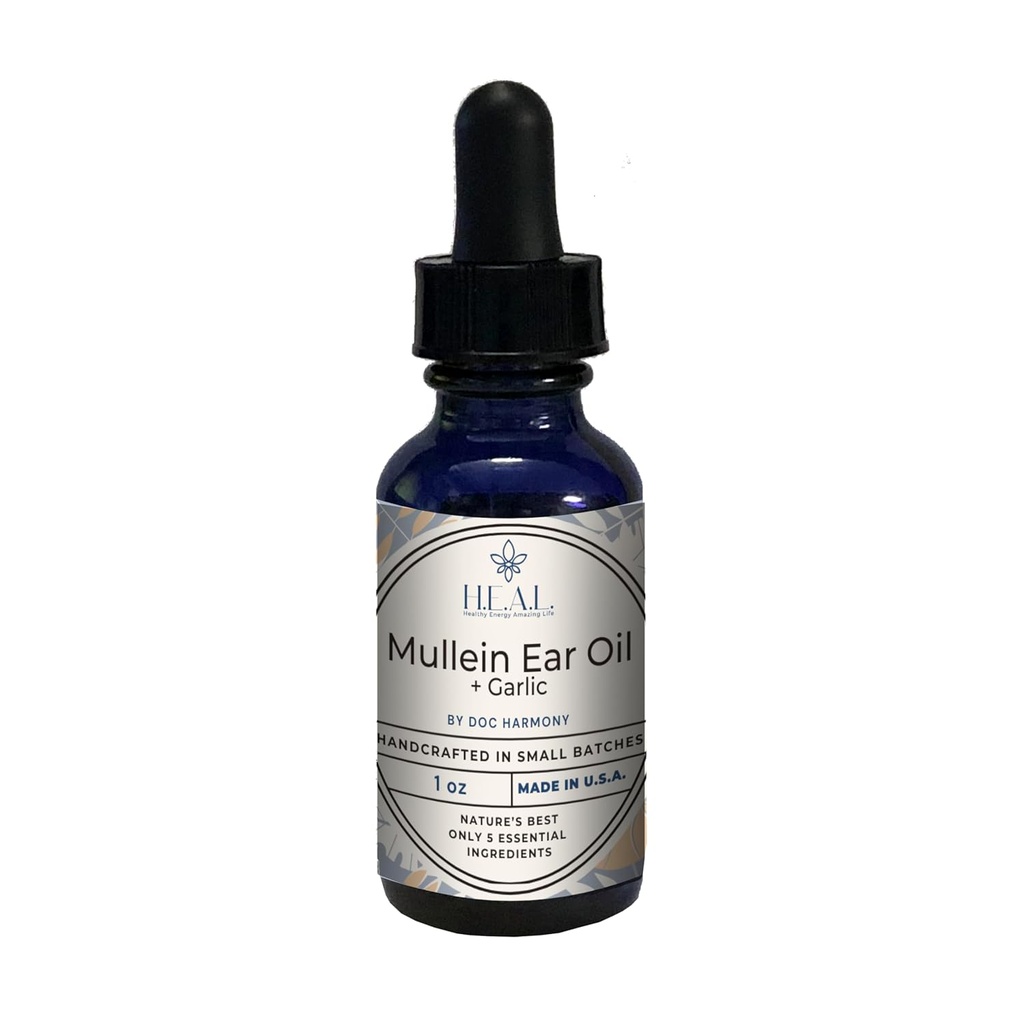 Harmony Mullein Ear Oil + Küüslauk Õli - 1oz kuivadele, sügelevatele kõrvadele