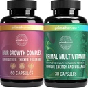Primal Harvest juuste kasvu ja multivitamiini täiendused naistele ja meestele Multivitamiini kapslid ja juuste regenereerimise kompleks pillid Bundle