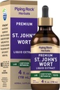 Torukivi St Johns Wort Tinktuur Tilgad | 4 Fl Oz | Premium Vedelikürdi ekstrakt | Hypericum Perforatum | Taimetoitlane, alkoholivaba | Mitte-GMO, Gluteenivaba täiendus