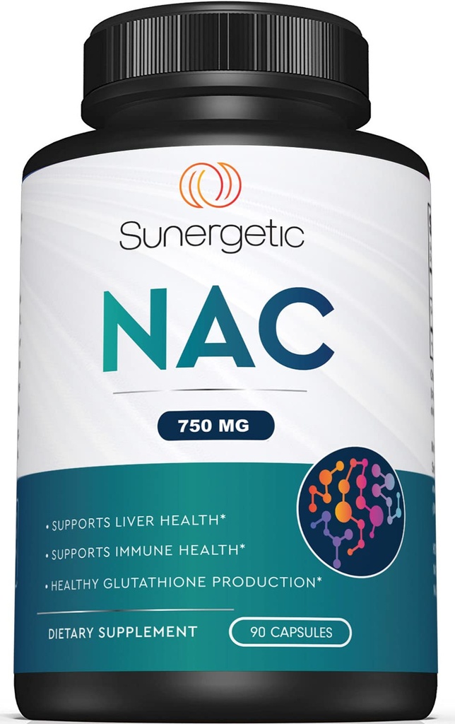 Premium NAC täiendus N-atsetüültsüsteiin – 750 mg kapsli kohta – toetab maksa, detox-immuunsust, rakulist ja hingamisteede tervist – 90 N atsetüültsüsteiini kapslit