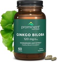 Silmapaistev toitumine Ginkgo Biloba 120mg - Ginkgo Biloba Leaf Extract, taimsed toidulisandid, mis aitavad toetada mälu ja fookust - Vegan, mitte-GMO, gluteenivaba, sojavaba, 60 päeva pakkumine - 1 pakend