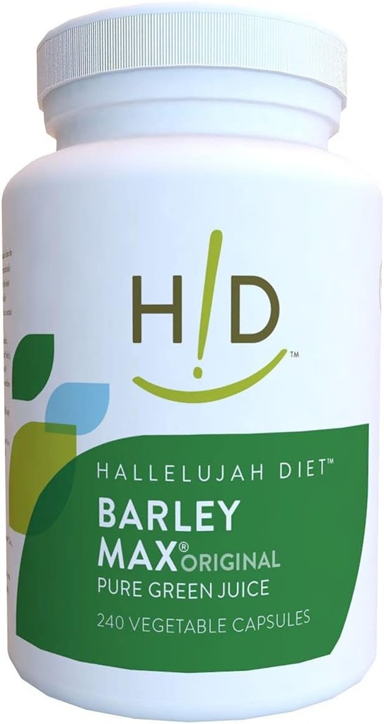 Hallelujah Dieet Orgaaniline Barleymax - oder ja Alfalfa köögiviljakapslid (240 kapslit, 30 päeva varu)