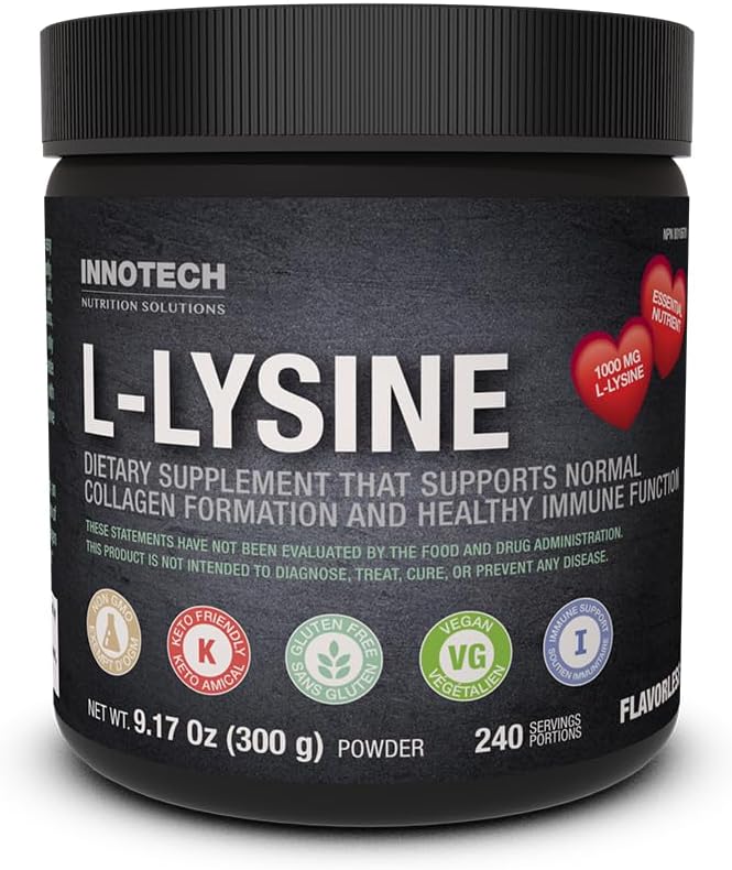 INNOTECH Toitumine L-lüsiinpulber 300 g (puhas L-lüsiin)