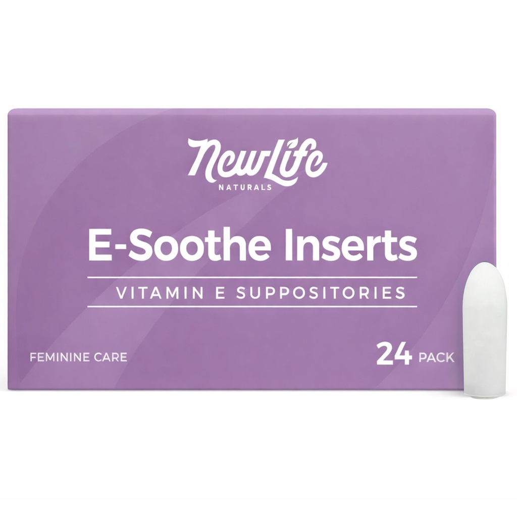 NewLife Naturals E-vitamiini tarvikud 38IU - Vaginaalse kuivuse ärritus Menopausi atroofia leevendamine - kõik looduslikud östrogeenivaba naisehooldus - 24 lisandit