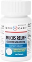 Geri-Care'i limaskesta leevendamise tabletid | Rindkere ummistuste leevendamise ootaja | Guaifenesin 400mg | 100 Count Bottle